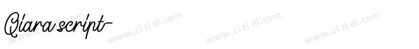 Qiara script字体转换